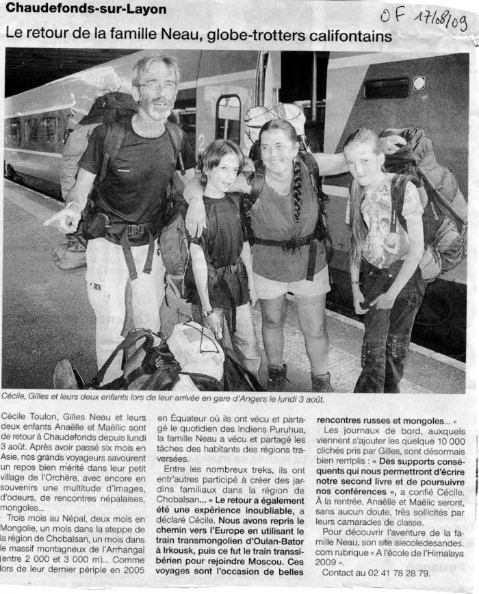  Ouest France 17 08 2009 PRESSE